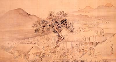 高久隆古　山邨馬市図