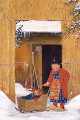 福田豊四郎　春を待つ