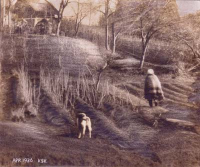 2-116小関・犬のいる風景