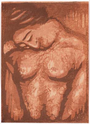 『詩と版画2号』平川清蔵　をんな