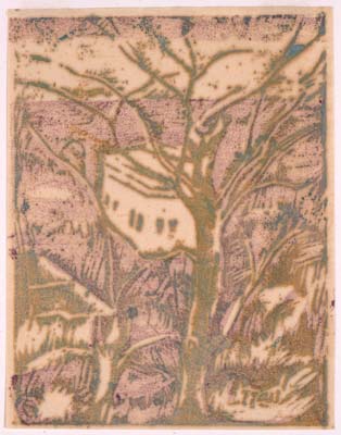 『詩と版画』2号　別井鶴治　降雪の日