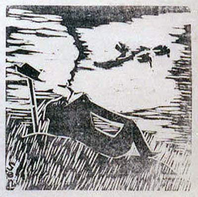 前川千帆　野外小品01-鳥
