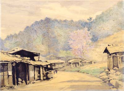 三宅克己　信濃路の春