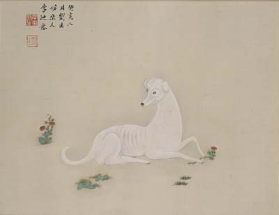 岸田劉生　白狗図
